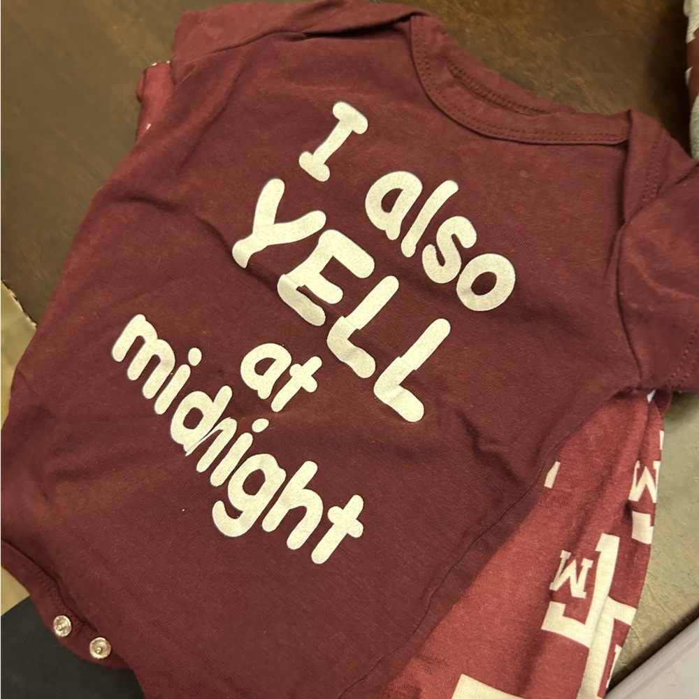 Maroon Aggie onesie